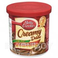 Betty Crocker Frosting Creamy Deluxe Chocolate Low Fat 450G