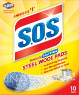 S.O.S Steel Wool Pads Reusable Soap Filled (10PK)