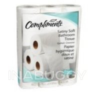 Compliments Bathroom Tissue Satiny Soft Double Rolls (12PK) 1EA