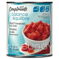 Compliments Balance Diced Tomatoes No Salt Added 796ML
