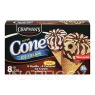 Chapman's Super Cone Ice Cream Vanilla & Caramel (8PK) 960ML