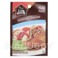 Club House Gravy Mix Pork 25% Less Salt 24G