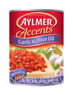Aylmer Accents Tomatoes Petite Cut Garlic & Oil Olive 540ML