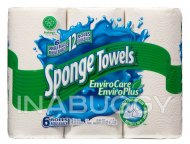 Sponge Towels Enviro Care Paper Towel Double Roll (6PK) 1EA