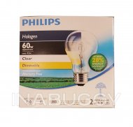 Philips Halogen Bulb 43W=60W Clear Dimmable (2PK) 1EA