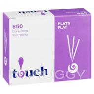 Touch Toothpicks Flat (650PK) 1EA