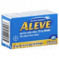 Aleve Pain Reliever Fever Reducer 220MG Caplets (24PK) 1EA