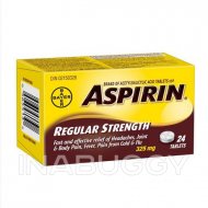 Aspirin Regular Strength 325MG Tablets (24PK) 1EA