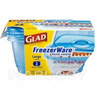 Glad FreezerWare Containers Large (2PK) 1EA