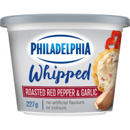 Philadelphia Whipped Roasted Red Pepper & Garlic Cream Cheese Product ~227 g