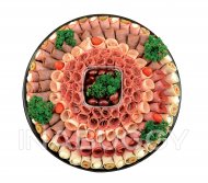 Coppa's Deli Meat Banquet (12") - Prosciutto, Salami, Mortadella, Cooked Ham, Smoked Ham, Rosemary Ham, & Mixed Olives (Serves 6-8) *24hr notice needed* Coppa's Deli Meat Banquet (12") - Prosciutto, Salami, Mortadella, Cooked Ham, Smoked Ham, Rosemary Ham, & Mixed Olives (Serves 6-8) *24hr notice needed*