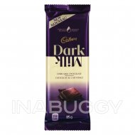 Cadbury Dark Milk Chocolate Bar 85G