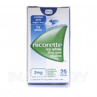 Nicorette Gum Icy White (25PK) 4MG