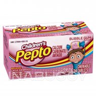 Peptol Bismol Children's Bubble Gum Chewable Tablets (24TABS)