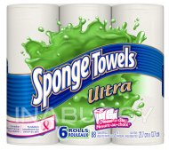 SpongeTowels Ultra Paper Towel Choose-A-Size 2-Ply (6 ROLL)