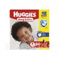 Huggies Snug & Dry Diapers Stage 5 Over 27 LB (80PK)