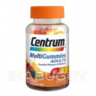 Centrum MultiGummies Multivitamin & Multimineral Supplemented Food for Adults Orange, Berry & Cherry (70PK)