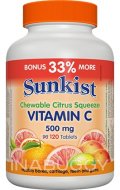 Sunkist Chewable Vitamin C 500mg Citrus Squeeze (120TABS)