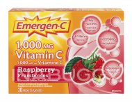 Emergen-C Fizzy Drink Mix Vitamin C 1000 mg Effervescent Powder Packets Raspberry (30PK)