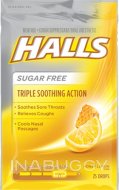 Halls Triple Soothing Action Cough Suppresant Sugar Free Honey Lemon (30PK)