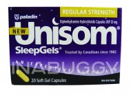 Unisom SleepGels Diphenhydramine Hydrochloride USP 25mg Regular Strength Gel Capsules (20GELS)