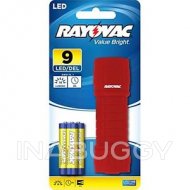 Rayovac Value Bright Mini Flashlight 9 LED Includes 3 AA Batteries 1EA