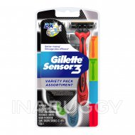 Gillette Sensor3 Disposable Razors Variety Pack 4EA