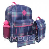 George Backpack Set Purple & Blue (5PC) 