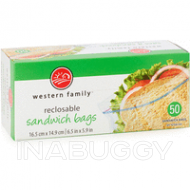 Western Family Sandwich Bags 50EA