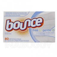 Bounce Dryer Sheets Free & Gentle 80EA