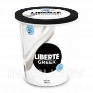 Liberté Greek Yogurt 2% Plain 750G