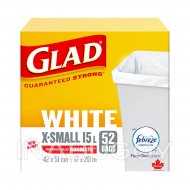 Glad X Small Garbage Bags 15L (52PK)