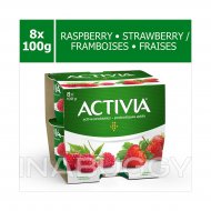 Activia Yogurt With Probiotics Strawberry & Raspberry Flavour (8PK) 100G