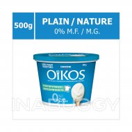 Danone Oikos Yogurt Greek & Substitute 0% Plain 500G