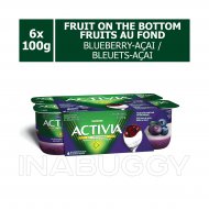 Danone Activia Yogurt Fruit On The Bottom Blueberry Açai (6PK) 100G