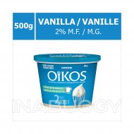 Danone Oikos Yogurt & Substitute Greek 2% Vanilla 500G