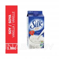 Danone Silk Soy Beverage Vanilla Organic Dairy Free Gluten Free 1.89L