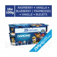 Danone Creamy Yogurt Blueberry Vanilla & Raspberry Flavour (16PK) 100G