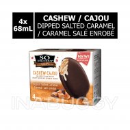 So Delicious Cashew Frozen Dessert Bars Dipped Salted Caramel Dairy-Free (4PK) 68ML