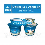 OIKOS Greek Yogurt Vanilla Flavour 2% M.F. (4PK) 100G