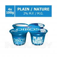 OIKOS Greek Yogurt Plain 2% M.F. (4PK) 100G