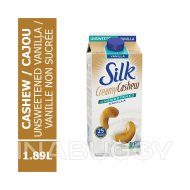 Boisson Cajou crémeux SILK, non sucrée, saveur vanille, 1.89L