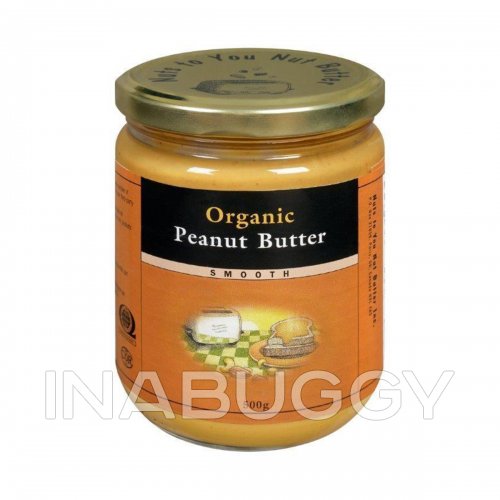 Nuts to You Organic Peanut Butter, Smooth - 500 g