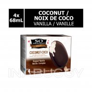 So Delicious Coconut Frozen Dessert Bars Vanilla With Chocolate Coating Dairy-Free (4PK) 68ML