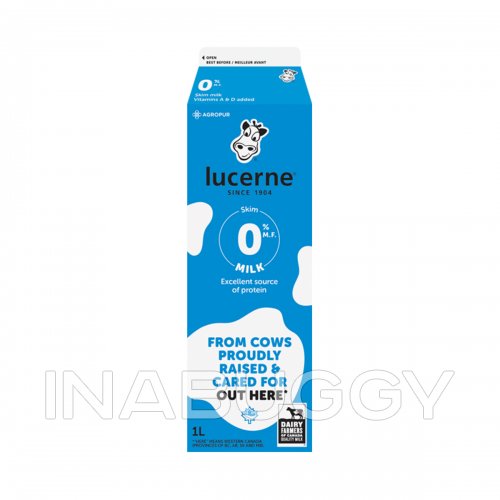 Lucerne Milk Skim 1L Safeway, Сalgary Grocery Delivery Buggy