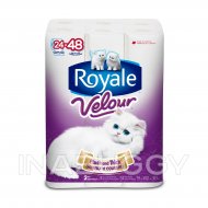 Royale Velour Plush And Thick Toilet Paper Double Rolls (24PK)