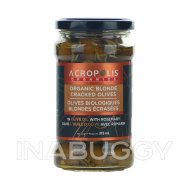 Acropolis Organics Olives Blonde Cracked In Olive Oil With Rosemary 315ML 