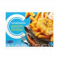 Compliments Haddock Fillets English Style Battered Uncooked 680G