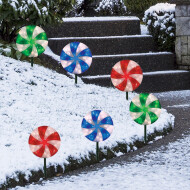 LED Lawn Stakes Set 6 Count