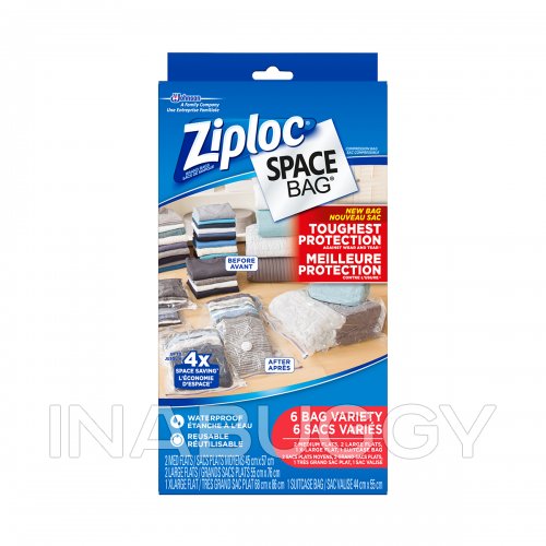 Ziploc Space Bag, Variety, 6 bags